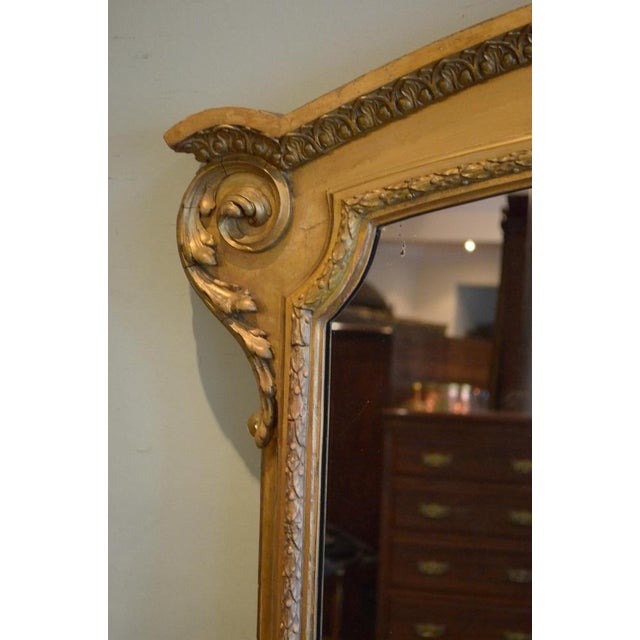 Wood Large Victorian Giltwood Overmantle Mirror, 1850s For Sale - Image 7 of 15