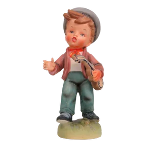 Erich Stauffer Germany 8262 Porcelain Boy With Violin Figurine
