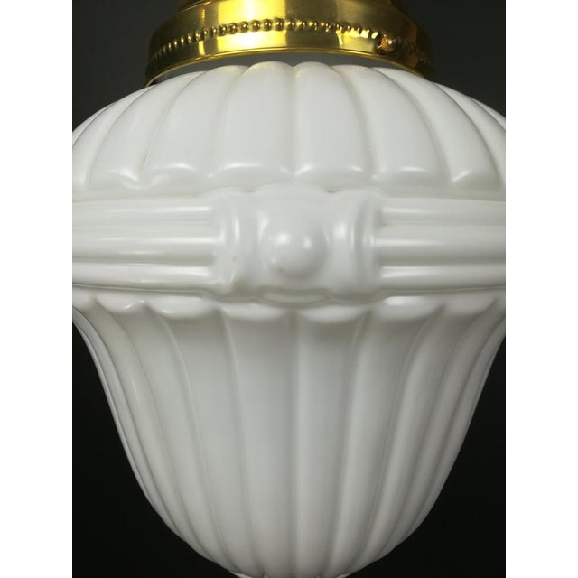 Contemporary Milky Glass Pendant Lamp, Germany, 1920s For Sale - Image 3 of 10