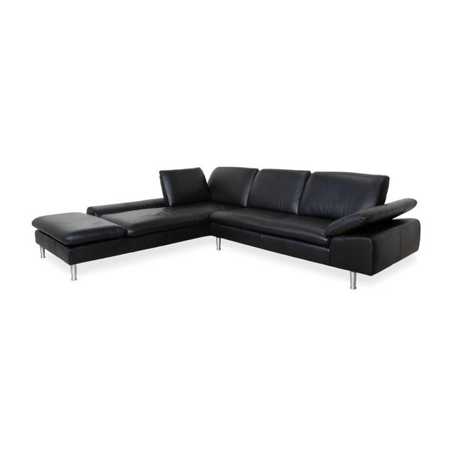 Modern Loop Corner Sofa in Black Leather from Willi Schillig For Sale - Image 3 of 18
