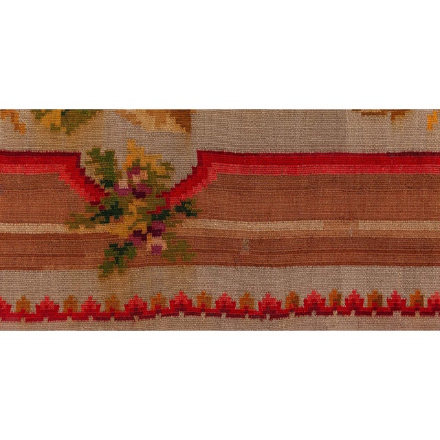 Early 20th Century Early 20th Century Russian Bessarabian Floral Handmade Wool Rug For Sale - Image 5 of 8