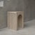 Arched Side Table in Travertine - Beige - Elevate your living space with the handcrafted Arched Side Table, luxurious...