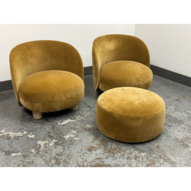 Mohair Brown Sugar Laight Chairs, Pair For Sale - Image 11 of 12