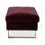 Purple Embrace Stool in Fabric, Chrome, Velour and Velvet in Purple by Brühl For Sale - Image 8 of 9