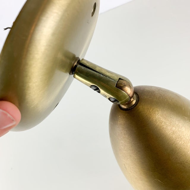 Vintage Prescolite MCM Gold Tone Anodized Aluminum Bullet Cone Wall Sconce Light For Sale - Image 9 of 11