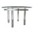 1980's Postmodern Pace - Style Lucite & Stainless Steel Round Dining Table W/ Beveled Glass Top For Sale