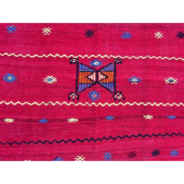 1970s Turkish Red Color Oushak Kilim For Sale - Image 4 of 8