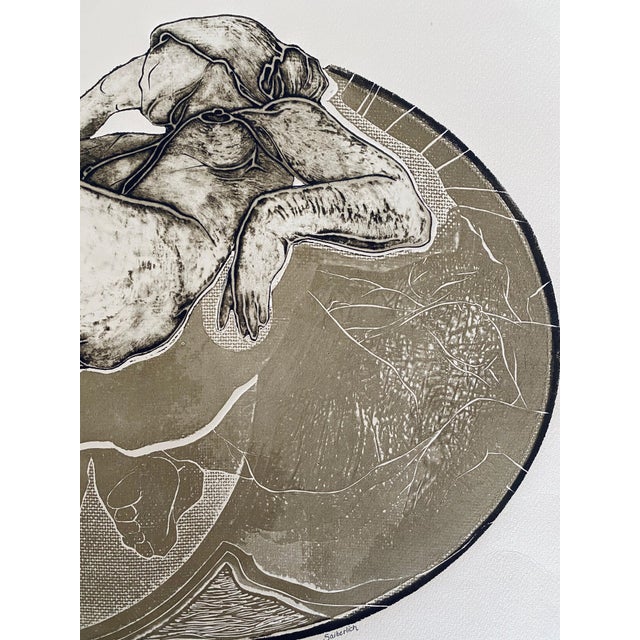 Early 20th Century Better Saiberlich, Etching with Aquatint Print Women Reclining For Sale - Image 5 of 10