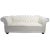 Chesterfield Sofa in White Vinyl Upholstery For Sale