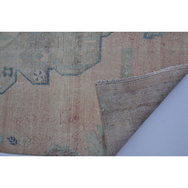 Vintage Handknotted Floor Wool Carpet For Sale - Image 9 of 10