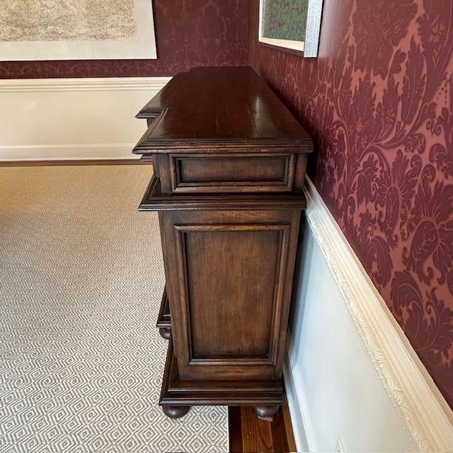 Wood Carved Sideboard by New Classics For Sale - Image 7 of 9