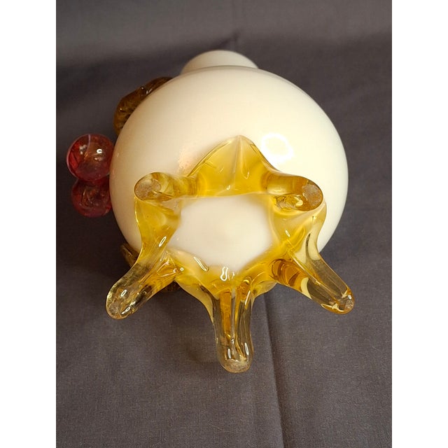 Antique Stevens & Williams Custard Uranium Glass Vase Applied Cherries Victorian C. 1880s For Sale - Image 12 of 18