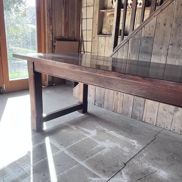 2000 - 2009 Vintage Oak Refectory Dining Table For Sale - Image 5 of 18