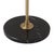 Rancho Mirage Torchiere Floor Lamp - Matte Black & Gold-Leaf Shade, Weathered Brass, Black Marble Base, Dimmer For Sale In Los Angeles - Image 6 of 12