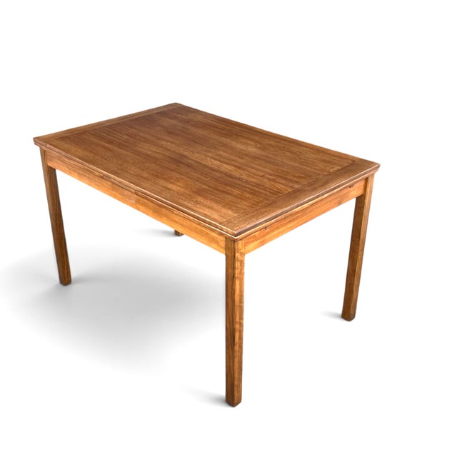 Wood 1960s Scandinavian Mid-Century Modern Teak Dining Table With Hidden Extension Leaves For Sale - Image 7 of 8