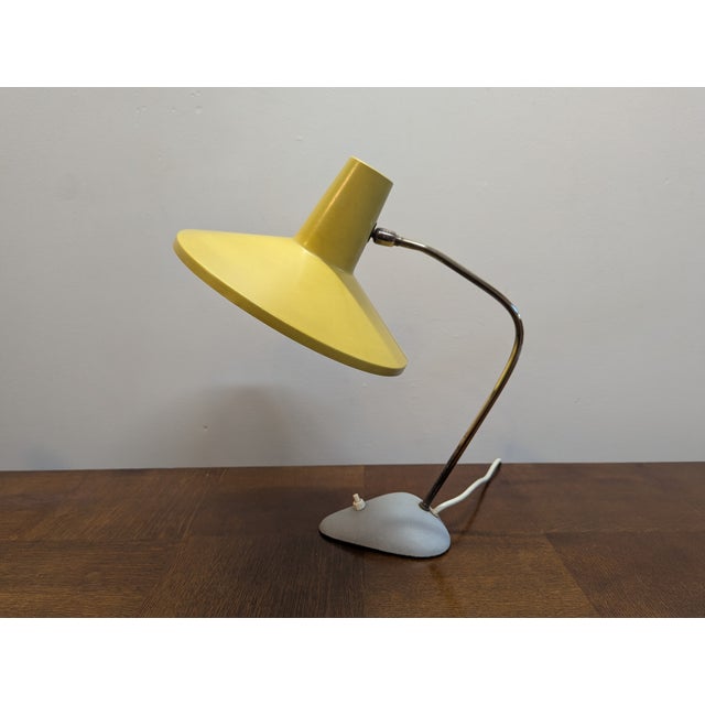 Mid Century Modern German Articulating Table Lamp Attributed Sis Leuchten For Sale - Image 10 of 13