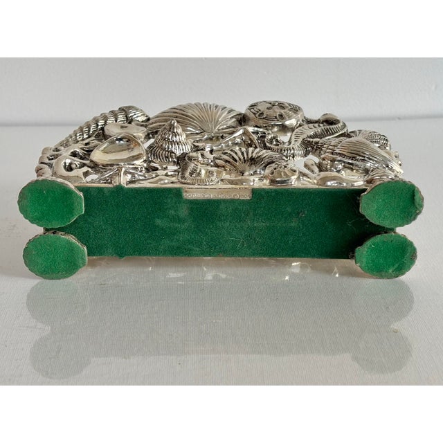 Metal Vintage Godinger Seashell Seahorse Starfish Napkin Holder Silver Plate For Sale - Image 7 of 8