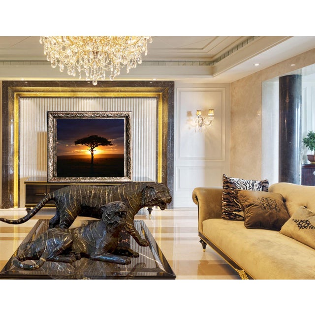 Metal 1980s Maitland Smith Bronze Tiger Sculptures - a Pair (2) For Sale - Image 7 of 7