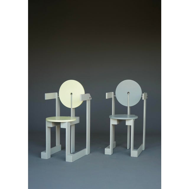 Gray Vintage Dining Chairs by Henk Lampe, 1979, Set of 2 For Sale - Image 8 of 17