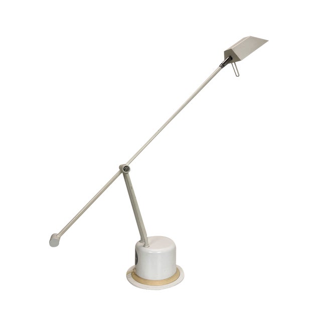 White Metal Table Lamp from Massive, 1980s For Sale