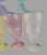 Enjoy your ice cream sundae or other desserts in style with these five vintage frosted pastel multicolored goblets. Made...