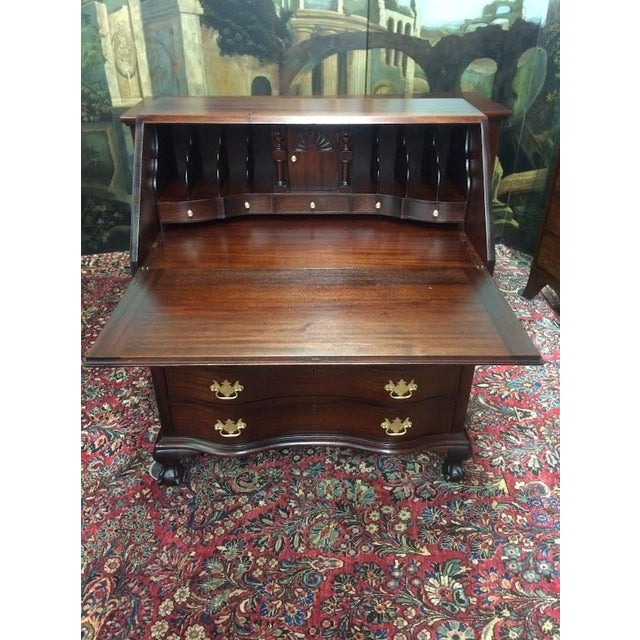 Vintage Secretary Desk, Mahogany Slant Front Desk For Sale - Image 12 of 16