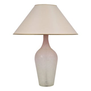 Vintage Frosted Glass Bottle Table Lamp in Brass, Italy, 1970s For Sale