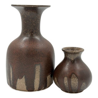 Mid-Century Modern West German Pottery Vases from Steuler Keramik, 1960s, Set of 2 For Sale