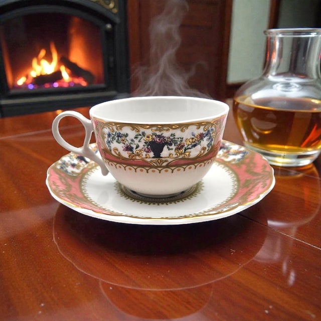 This Andrea by Sadek “Collection Sèvres” tea cup and saucer reflects the firm’s late-20th-century interpretation of 18th-...