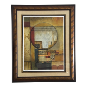 1980s Diaagraphic III Abstract Art Vintage Numbered Print, DeRosier, Framed