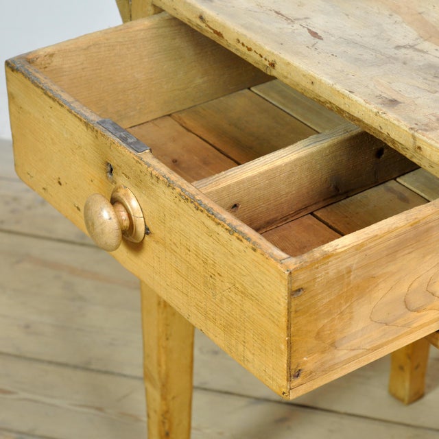 Brown Vintage Console Table in Pine, 1930 For Sale - Image 8 of 12