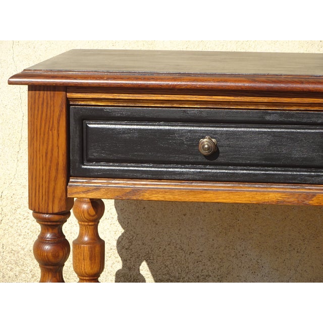 Rustic Vintage Oak Bedside Table, 1980s For Sale - Image 3 of 13