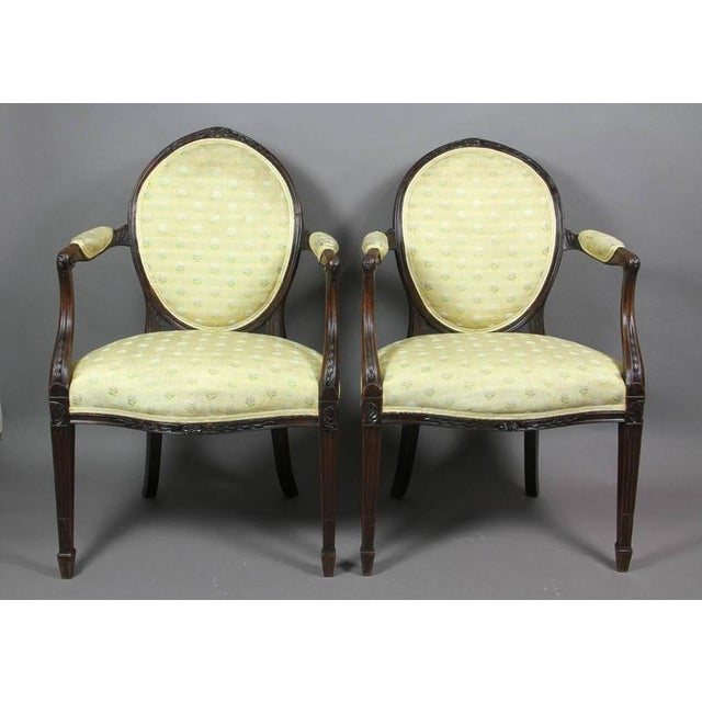 Traditional George III Mahogany Armchairs - a Pair For Sale - Image 3 of 10