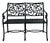 Vintage Wrought Iron Ivy Bench For Sale
