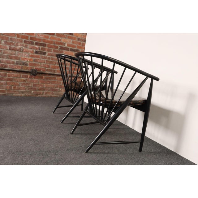Pair of Swedish Modern Ebonized Beechwood Sunfeather Arm Chairs by Sonna Rosen For Sale - Image 18 of 18