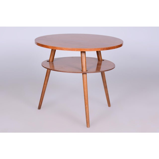 Brown Mid-Century Coffee Table in Walnut & Beech from Mücke Melder, Czech, 1950s For Sale - Image 8 of 11