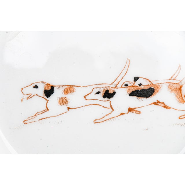 1930s Paragon Porcelain Hand Painted Fox Dogs Hunting Country Life Antique Demitasse Cup and Saucer For Sale - Image 14 of 16