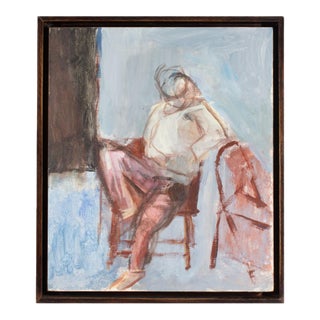 2022 Oil on Board Painting of a Figure by Jacob Janes For Sale
