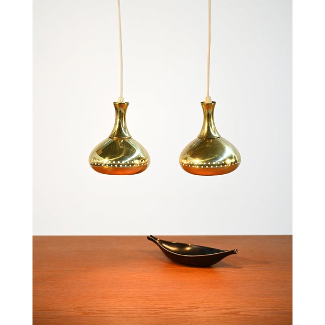 Pendant Lamps attributed to Hans-Agne Jakobsson for Markaryd, 1950s, Set of 2 For Sale - Image 3 of 10