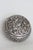 Mid 20th Century Small Sterling Silver Round Pill Snuff Trinket Lidded Box Embossed Florals 5092b For Sale - Image 5 of 16