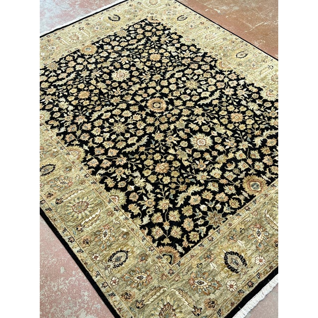 Tribal Indo Agrah Hand Knotted Wool Rug 8’ X 10’10” For Sale - Image 3 of 7