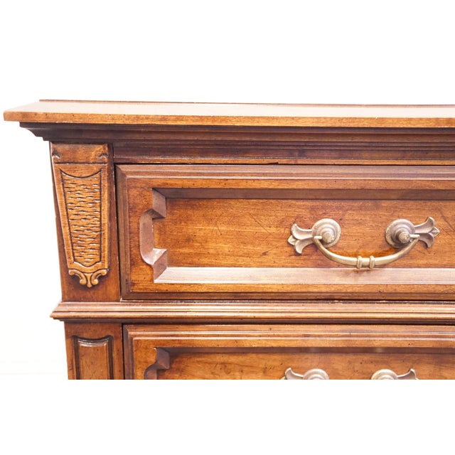 Davis Cabinet Co. Tawny Cherry Italian Inspired Traditional 25" Three Drawer Nightstand - Model 1907 For Sale - Image 9 of 14