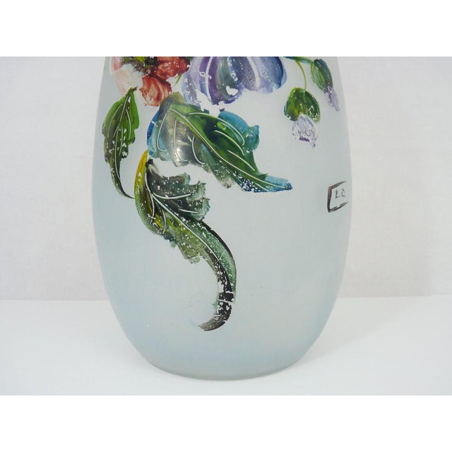 Large Art Nouveau Vase with Floral Decor, 1920s For Sale - Image 3 of 9