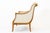 1940s Antique French Art Deco Two-Seat Loveseat Sofa Cream Upholstery 1940s For Sale - Image 5 of 12