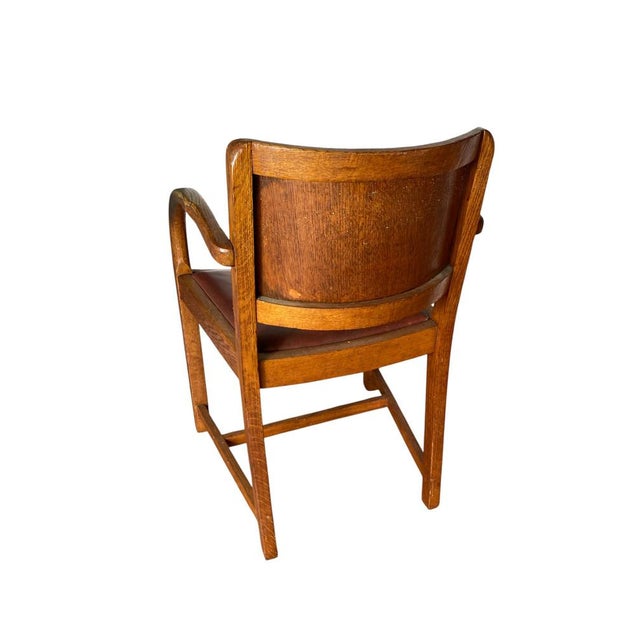 Vintage Art Deco Armchair in the style of Heals and Sons, 1920 For Sale - Image 4 of 8