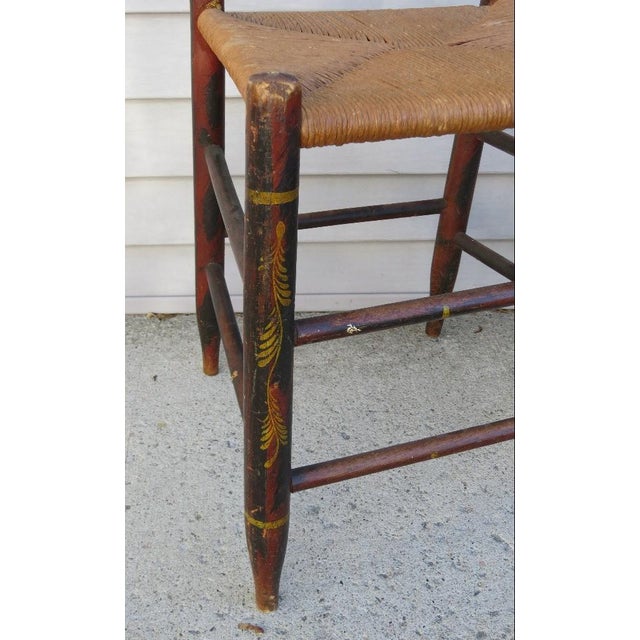 Mid 19th Century Early 19th-Century Stenciled Hitchcock-Style Side Chair For Sale - Image 5 of 6