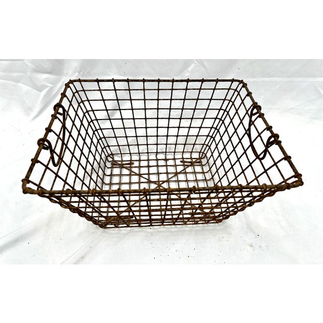 Vintage Early 1900s French Metal Oyster Basket For Sale In Dallas - Image 6 of 9