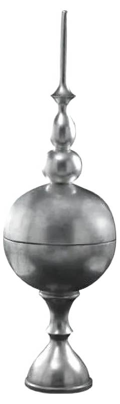 Round Resin & Silver Leaf Baba-Ali Potiche from VGnewtrend