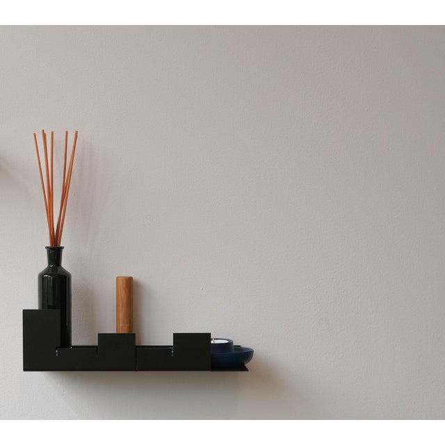 Black NVMD City Floating Shelf in Black Steel from EMKO, Set of 2 For Sale - Image 8 of 15