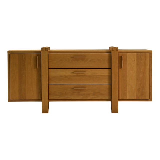 Brutalist Oak Sideboard, Belgium, 1990s For Sale